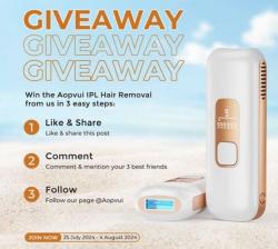 Aopvui IPL Hair Removal Giveaway prize ilustration