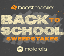 Boost Mobile Back to School Sweeps prize ilustration